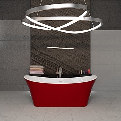 Frank Акриловая ванна 170х75 F6104 white/red – фотография-6